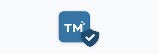 TextMagic icon with a security shield