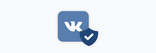 VKontakte icon with a security shield