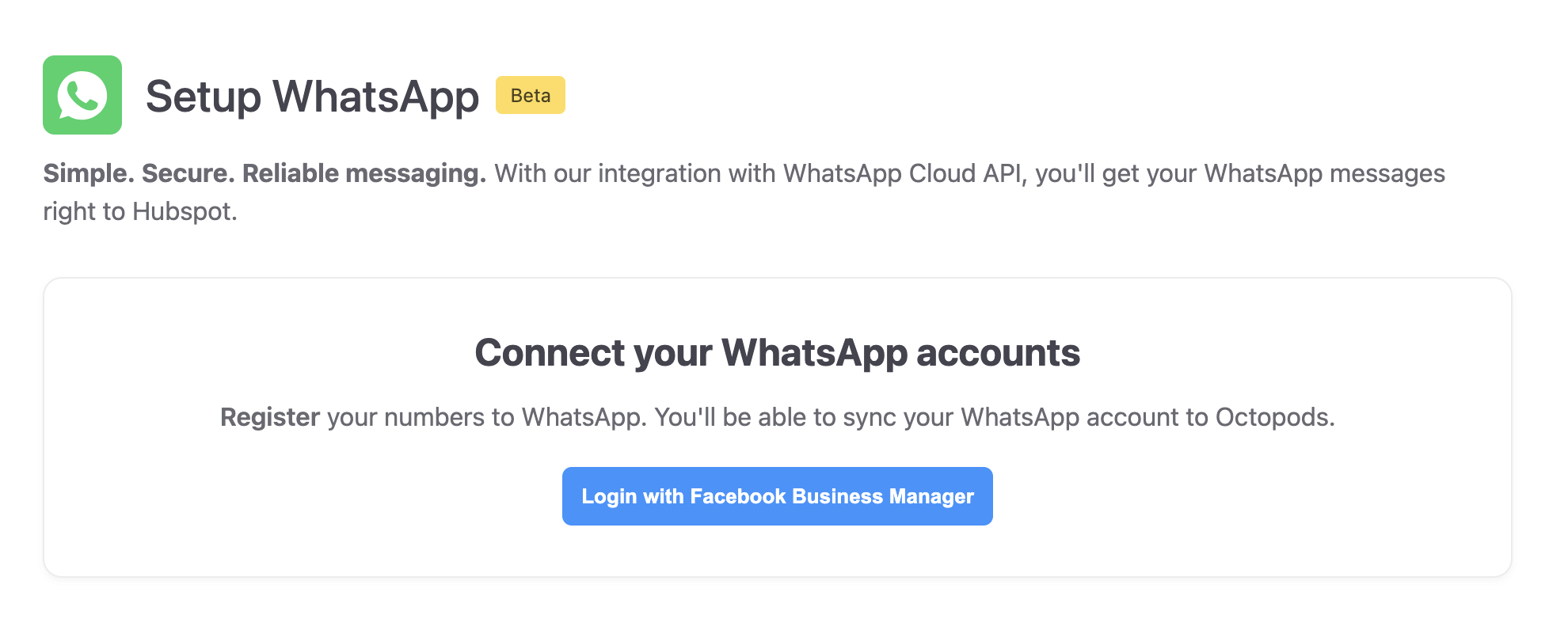 Connect WhatsApp