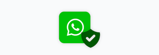 WhatsApp icon with a security shield